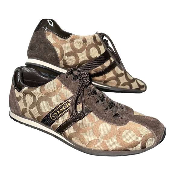 Coach Kathleen Sneakers, Brown & Tan Size 6 - Picture 1 of 7